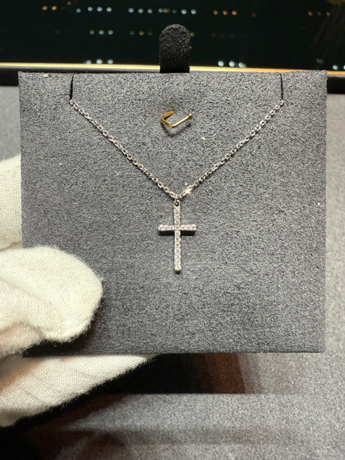 0.087 ct. tw. Cross Pendant Necklace