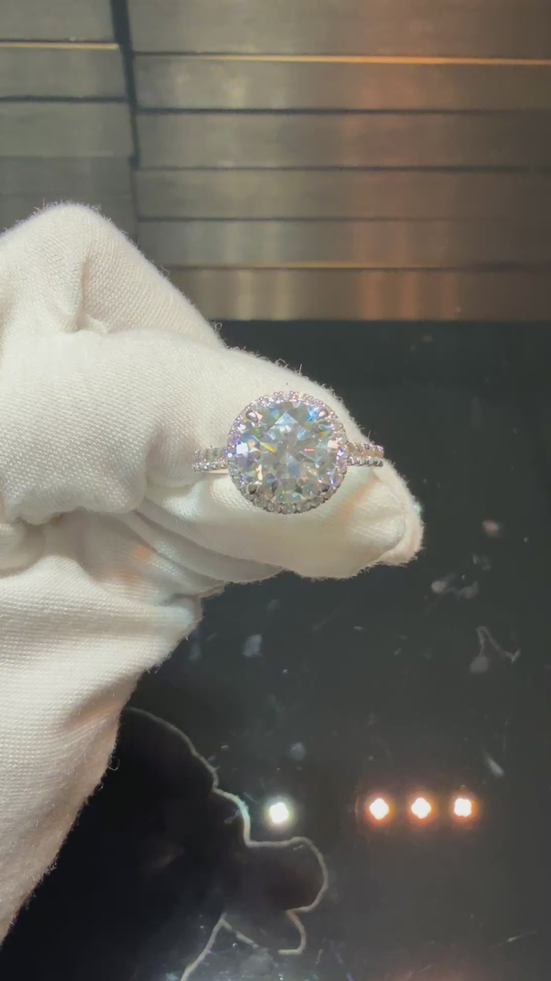 4.251 ct. tw. Round Diamond Halo Ring with Jacket